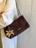 Bolso bandolera retro color Maillard de gran capacidad para mujer, súper popular, versátil, bolso de hombro, moda, para el trabajo, bolso cruzado