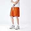 Pantalones Cortos de Verano Pesados para Hombre de Marca Americana de Moda High Street, Cremallera Bidireccional, Pantalones Casuales de Cinco Puntos, Negro, Transfronterizo