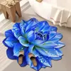 Alfombra de Piso de Terciopelo de Cristal con Flor Grande Tridimensional Transfronteriza para Dormitorio y Vestidor, Felpudo Resistente a Manchas, Alfombra Decorativa Refrigerante y Antideslizante para Sala de Estar