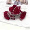Pinza de Satín de Gama Alta para Cabello, Pinza Versátil de Color Sólido Simple Estilo Francés, Pinza de Tiburón Grande para Peinados Recogidos