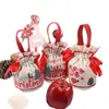 Embalagem de Maçã para Véspera de Natal Bolsa de Lona Criativa de Presente de Natal Bolsa de Presente de Feriado Bolsa de Maçã de Natal
