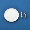 Plata Esterlina S925 Retro Pequeño Colgante de Pez Cuenta Koi Cruz Perforada Accesorios DIY Pulsera de Cristal Material Plata