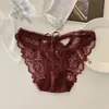 Amor Sensual~Calzones de Encaje Sexys para Mujer, Tiro Bajo, Tentación Pura, Detalle de Campana, Huecos, Atractivos Bikinis Triangulares, Nuevo Estilo para Mujer
