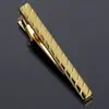 Direto da fábrica ouro masculino formal de negócios gravata curta clipe simples moda gravata clipe de ferro 5cm
