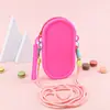 Bolsa de Teléfono de Silicona Transfronteriza En Stock Portátil Cruzada para Gafas de Sol Almacenamiento Monedero de un Solo Hombro Fijo Dopamina