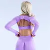 DF Nuevo Traje de Yoga Ajustado Pantalones Cortos de Fitness Pantalones de Cadera Sujetador Deportivo con Tirantes Chal de Manga Larga Running