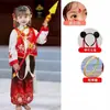 Traje de Nezha Niñas 2025 Nuevo Estilo Extranjero Traje Tang para Niños y Niñas Traje de Cosplay para Actuación de Junio