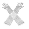Guantes Negros de Malla Fina al por Mayor Halloween Novia Vestido de Novia Cubierta de Manga para Vestido de Novia Longitud de Brazo Color Transparente
