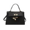 Bolsa de mão elegante estilo coreano com fecho simples 2025 Textura primavera e verão Novidades Padrão de crocodilo Bolsa transversal Kelly