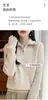 Suéter Grueso Trenzado de Peso Pesado 100% Lana Pura para Mujer, Camiseta Base de Punto, Corte Holgado, Media Cremallera, Cuello Alto, Otoño/Invierno