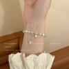 Pulsera Coreana de Cuentas de Color Pulsera Nicho de Flores Diseño Pulsera de Dopamina Estilo Personalizado Versátil Joyería Tejida
