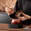 Pá de Chá de Metal Estilo Chinês Vintage, Ferramenta de Chá Doméstica, Conjunto de Seis Peças para Acessórios de Chá, Colher de Chá, Bandeja de Chá, Design Criativo e Simples