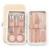 Jgj Ouro Rosa Conjunto de Cortadores de Unha de 18 Peças Cortador de Unha Conjunto de Manicure Conjunto de Ferramentas de Manicure Logotipo Personalizado Portátil
