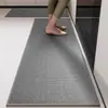 Tapete de piso para cocina imitación lino, antideslizante, resistente al aceite, lavable, tapete para pies sin lavado, tapete para el hogar, alfombra nueva, tapete resistente a la suciedad