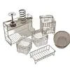 Estante de Almacenamiento para Lavabo Caja de Almacenamiento de Escritorio Drenaje de Acero Inoxidable Cesta de Almacenamiento para Cosméticos Baño Baño Inodoro