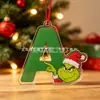Colgante de Letra Acrílica Monstruo Peludo Verde Navideño Transfronterizo 2 Estilos Adorno de Árbol de Navidad Decoración de Regalo Festivo Transfronterizo