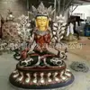 Cobre Puro Rei do Xizang Manjushri Samurai Bodhisattva Ornamentos Xizang Tantra Fundição de Cobre Shakyamuni Flores de Lótus Escultura de Bronze