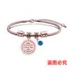 Pulseira Europeia e Americana Transfronteiriça Aço Inoxidável Osso de Cobra Pulseira Etiqueta Dia das Mães Pedra Preciosa Presente de Feriado Gravação Pulseira de Aço Titânio