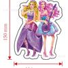 Nueva vajilla de dibujos animados de Barbie, suministros para fiestas de cumpleaños de niñas Babbie, plato de papel, vaso de papel, mantel de papel, bandera extraíble