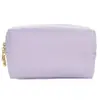 Bolsa Pequeña Cuadrada Octagonal de Cuero PU para Almacenamiento de Cosméticos, Color Sólido, Bolsa de Maquillaje de Regalo, Portátil, Impermeable, Resistente al Desgaste para Viajes