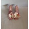Elegantes Zapatos de Playa Nuevos de Verano, Decoración Fresca, Sandalias Francesas de Tacón Alto, Temperamento en los Dedos de los Pies, Clips de Hada de las Flores de Moda
