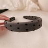 Diadema ancha con lazo de esponja a la moda para mujer, aro de presión antideslizante, engrosado, con parte superior craneal alta, pinza para el cabello que combina con todo.