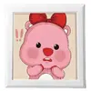 Little Beaver bucle Ruby pintura de diamantes para niños hecha a mano diy Pegatinas de diamante dibujos animados pintura de ladrillo de diamante completo venta al por mayor