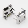 MICRO 5p USB niquelado de cuatro patas enchufe completo espaciado de 7.2 enchufe de caja brillante de 5p para insertar base plana enrollable