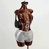 Cadena Corporal AYJ de Lujo Ligero Europeo y Americano con Borla Full-Diamond para Mujer, Cadena de Pecho Larga con Colgante de Gota de Agua Estilo Fiesta de Noche Vacaciones J27