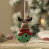 Pingente de sino de natal vintage boneco de neve de ferro velho pingente de sino decoração de árvore de natal pingente enfeite de natal