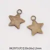 Accesorios de joyería de aleación vintage diy colgante de estrella de cinco puntas 16 mm collar material de decoración para ropa Colgante de Estrella