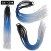 Pelucas de Cola de Caballo Dreadlock Estilo Europeo y Americano al por Mayor para Niños, Pelucas de Gomas Elásticas de Colores, Trenzas Boxeadora de Colores de Fibra de Alta Temperatura