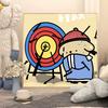 Pintura a Óleo Digital de Cachorro com Linha DIY Colorir à Mão Grafite Desenho Animado Fofo Decoração Curativa Fabricante Atacado