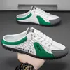 Medias Pantuflas Cerradas de Talla Grande para Verano, Sandalias Transpirables de Malla para Exteriores sin Talón Slip-On para Hombre, Zapatos Casuales para Hombre
