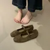 Zapatos Individuales Mary Jane Planos de Boca Baja Estilo Retro Francés 2026 Primavera/Otoño Nuevos Puntera Redonda Correa Única Hebilla Zapatos de Abuela