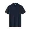Camisa polo elástica de poliéster-algodón de 210 g, 32 hilos, camiseta de manga corta de verano con cuello camisero, camisa de cultura corporativa con logotipo bordado y estampado