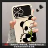 Cordão Fofo de Panda Adequado para Capa de Celular Apple 18Pm iPhone 16 Silicone 15 Novo Modelo Feminino 17 Janela Grande 14