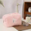 Bolsa de cosméticos de felpa de gran capacidad ~ bolsa de almacenamiento de cosméticos linda de alto valor de color ins bolsa de lavado de viaje portátil bolsa de almacenamiento