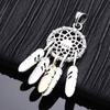 Pendente Indiano de Pena em Prata de Lei 925 Atacado Pendente Masculino e Feminino Prata Tailandesa Tendência Joia de Personalidade Vintage Desgastada