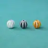 Plata de Ley S925 7mm Zirconia Incrustada Calado Bola Perlas Sandía Perlas Espaciadoras Hecho a Mano DIY Pulsera Collar Joyería Perlas Sueltas