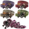 Cinto de Strass Leopardo Cinto de Caveira Feminino Cinto Fashion Punk Diablo Estilo Inlaid Full Diamond Cinto Personalizado Tendência