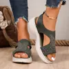 Con las Sandalias de Moda de Tacón Bajo para Mujer con Abertura en la Punta de Taladro, Disponibles en Stock Otoño 2025, Estilo Casual Fish Head Slip-On, Suministro Original Grande