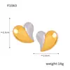 Omega Acero Inoxidable Chapado en Oro Verdadero de 18K Pendientes Dorados Geométricos Clavos para Orejas Exagerados Modernos Joyería para Orejas de Acero de Titanio
