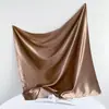 Pañuelo cuadrado de satén de 90 cm de color sólido para mujer transfronterizo, pañuelo para el cuello, pañuelo para la cabeza, satén, moda, brillante, seda, fabricantes, venta al por mayor