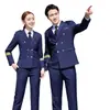 Uniforme de capitán chino para hombre, atuendo de clase para estudiante de asistente de vuelo de aviación, anfitrión, bar, seguridad, traje de guardia de propiedad