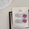 Nuevo par de pinzas para el pelo de niños de colores con forma de corazón, pinza para el pelo, pinza lateral, pinza para flequillo