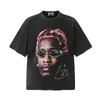 26 Marca Europea y Americana de Tendencia Transfronteriza Colaboración Travis Scott Camiseta de Manga Corta Lavada Vintage Unisex High Street Manga Media