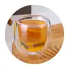 Venta al por mayor de fábrica Taza Simple de Doble Capa Transparente Aislante Térmico Anti-quemaduras para el Hogar Taza para Leche Café Jugo Taza de Vidrio de Borosilicato Alto