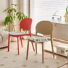 Sillas Coloridas de Moda, una Opción Ideal para Apartamentos Pequeños, Sillas de Comedor de Plástico Minimalistas Modernas con Diseño Delgado, Sillas de Lujo Ligero para Uso Doméstico