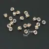 Auriculares de Silicona Dorados de 18K que Conservan el Color con Borde Dorado Transparente, Tapones para Orejas de Hamburguesa, Pendientes Anticaída Antideslizantes, Cierres para Pendientes, Accesorios para Orejas, Piezas de Joyería